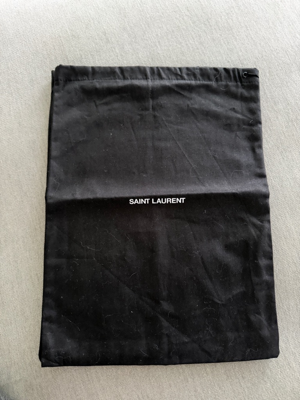 Saint Laurent Black Logo Drawstring Pouch Dustbag - Never Used